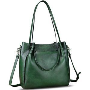8739 Leather Handbags Satchel Purses Vintage Handmade Shoulder Bag Top